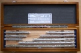Johansonovy koncové měrky dlouhé ocelové 600-1000 mm 5 ks třída přesnosti 0