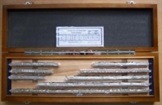 Johansonovy koncové měrky dlouhé ocelové 125-500 mm 8 ks třída přesnosti 2