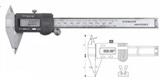 Posuvné měřítko digitální s ostrými hroty 0-200 mm