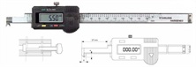 Posuvné měřítko digitální pro měření v díře 0-200 mm